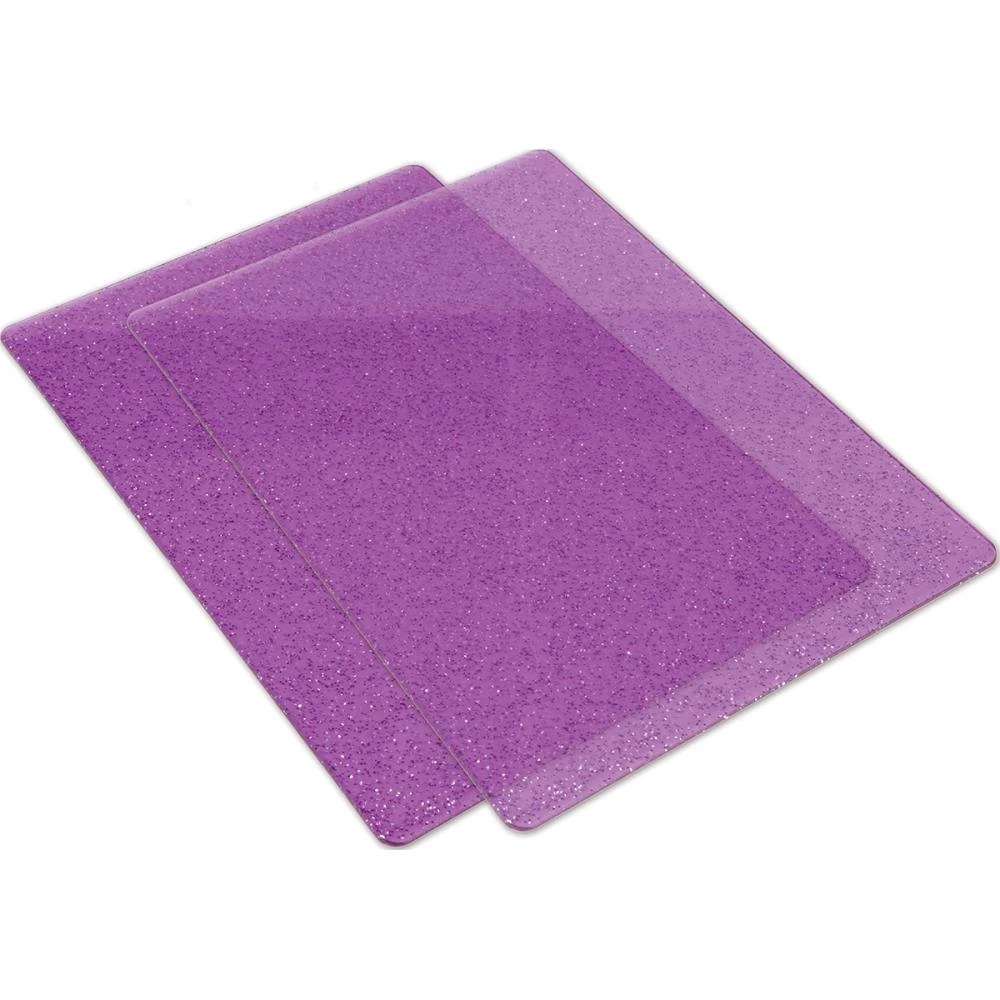 Sizzix Big Shot Cutting Pads 1 Pair - Purple W/Silver Glitter 1 Sizzix Big Shot Cutting Pads 1 Pair - Purple W/Silver Glitter