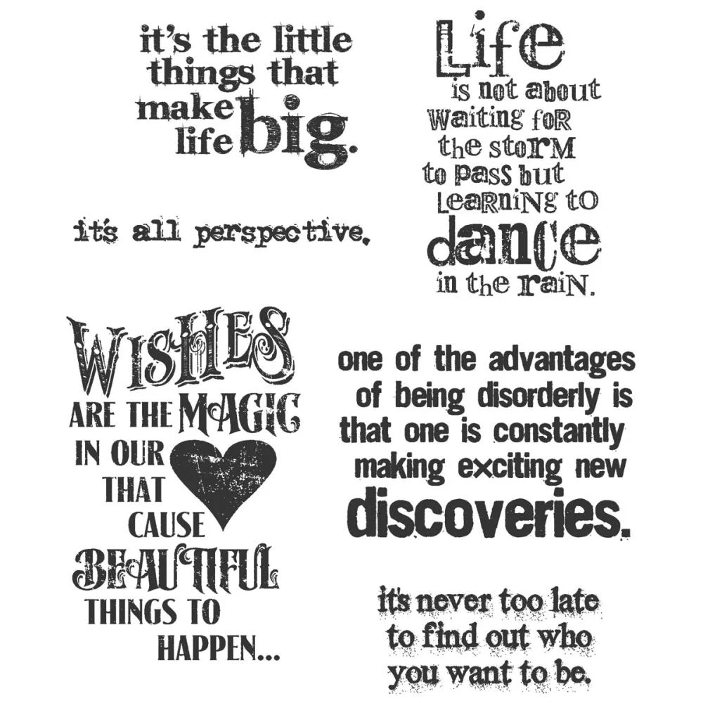 Tim Holtz Cling Stamps - Good Thoughts 1 Tim Holtz Cling Stamps - Good Thoughts