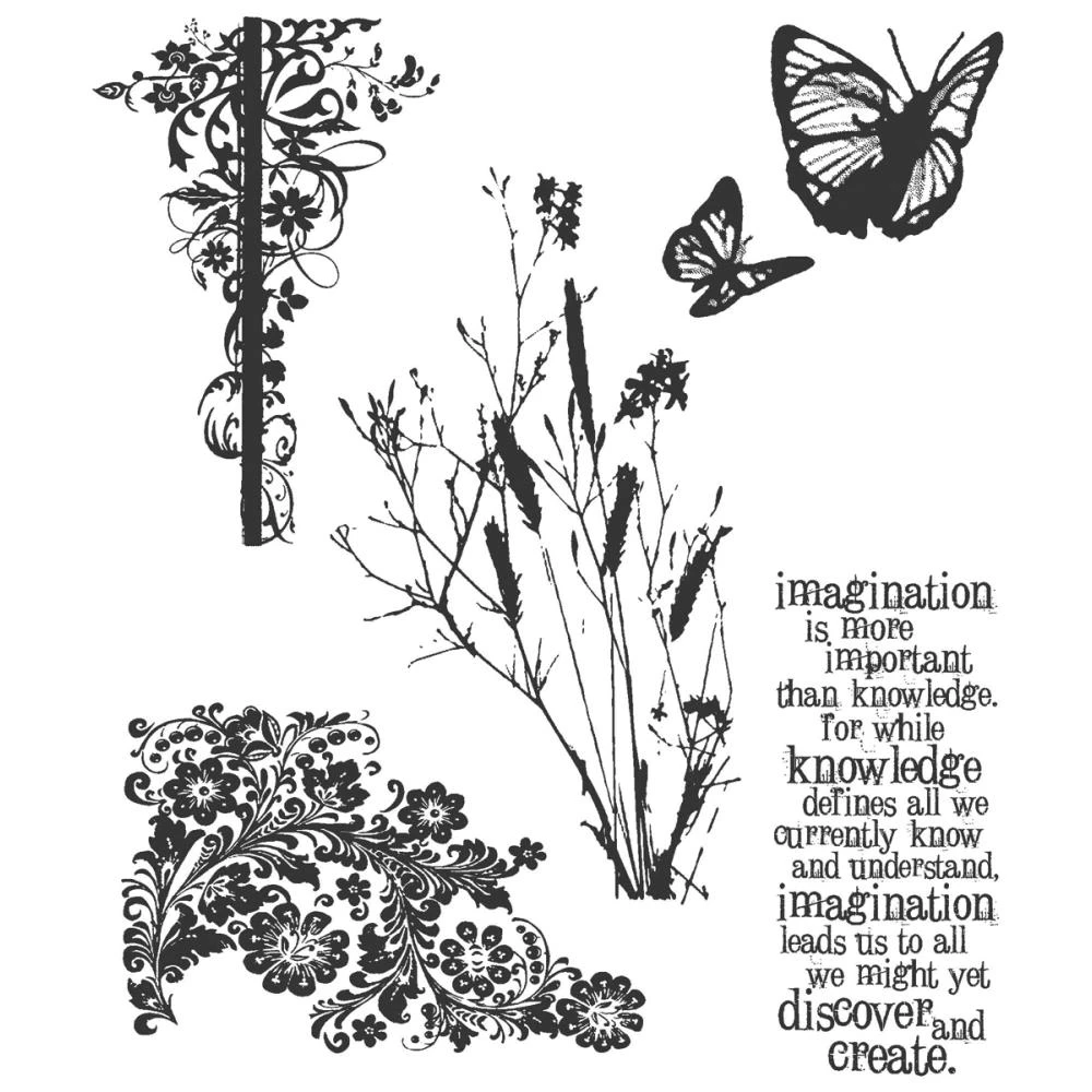 Tim Holtz Cling Stamps - Nature's Discovery 1 Tim Holtz Cling Stamps - Nature's Discovery