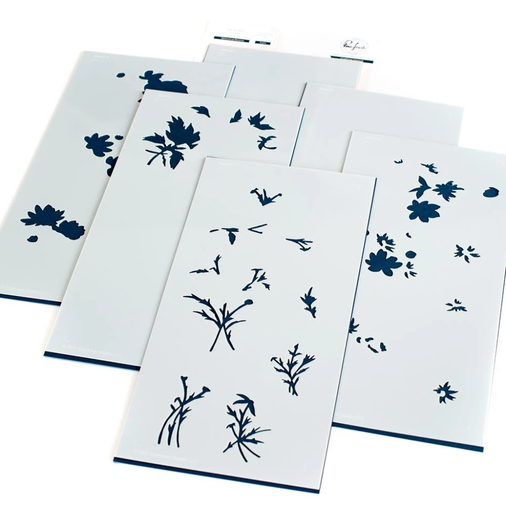 Pinkfresh Studio Stencils - Whimsical Blooms Layering 1 Pinkfresh Studio Stencils - Whimsical Blooms Layering