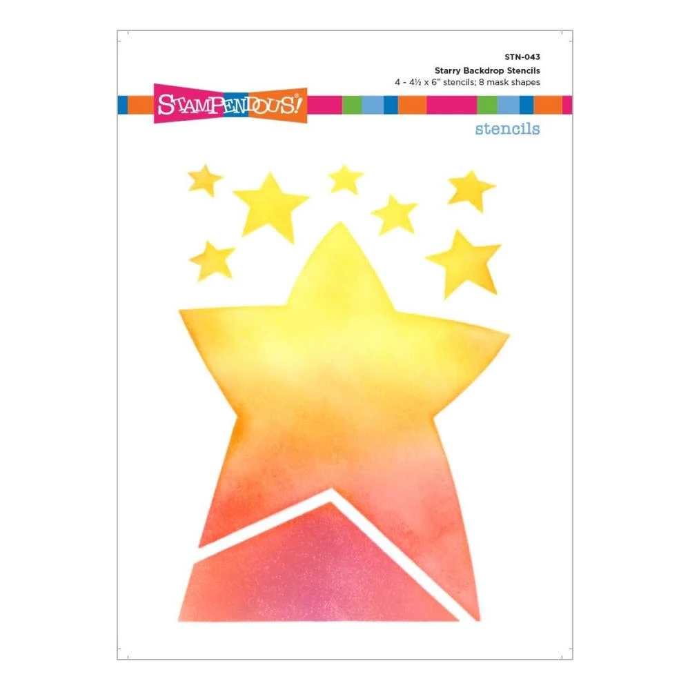 Stampendous Stencils - Starry Backdrop 2 Stampendous Stencils - Starry Backdrop – Bild 2