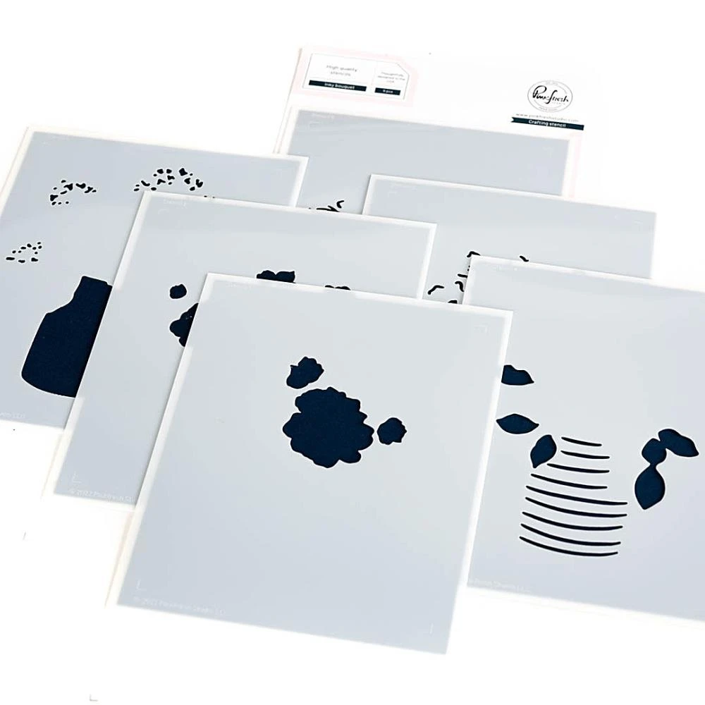 Pinkfresh Studio Stencils - Inky Bouquet Layering 1 Pinkfresh Studio Stencils - Inky Bouquet Layering