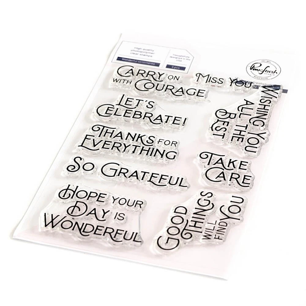 Pinkfresh Studio Clear Stamp Set 4"X6" - Wonderful Sentiments 1 Pinkfresh Studio Clear Stamp Set 4"X6" - Wonderful Sentiments