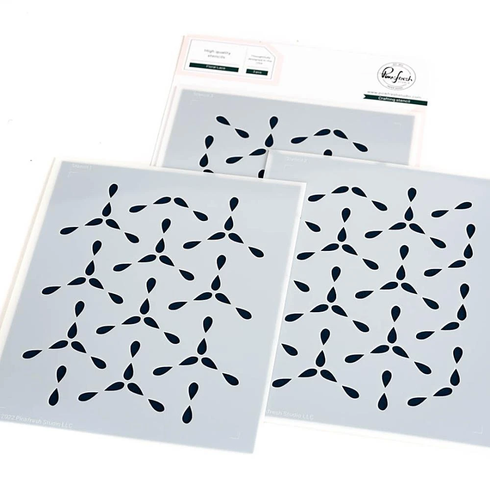 Pinkfresh Studio Stencils - Floral Lace Layering 1 Pinkfresh Studio Stencils - Floral Lace Layering