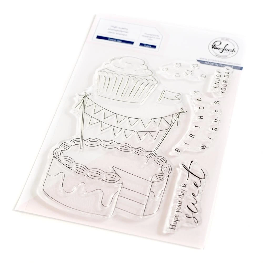 Pinkfresh Studio Clear Stamp Set 4"X6" - Sweet Day 1 Pinkfresh Studio Clear Stamp Set 4"X6" - Sweet Day