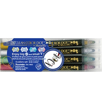 Zig Clean Color Dot Metallic 6 Color Set 1 Zig Clean Color Dot Metallic 6 Color Set