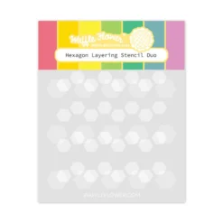 Waffle Flower - Hexagon Layering Stencil Duo