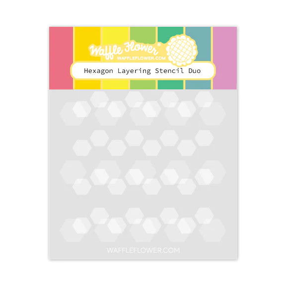 Waffle Flower - Hexagon Layering Stencil Duo 1 Waffle Flower - Hexagon Layering Stencil Duo