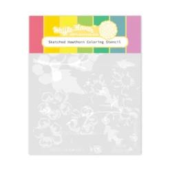 Waffle Flower - Sketched Hawthorn Coloring Stencil
