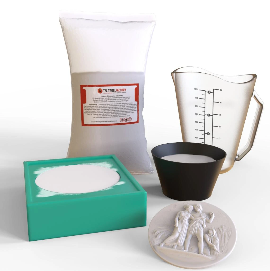 TFC Xyrarock Schneeweiss Giessmasse 4:1 - 3 Kg 2 TFC Xyrarock Schneeweiss Giessmasse 4:1 - 3 Kg – Bild 2