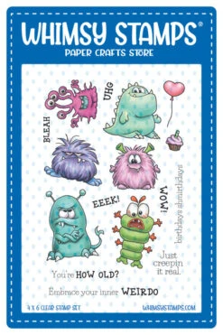 Whimsy Stamps - Monster Daze Clear Stamps