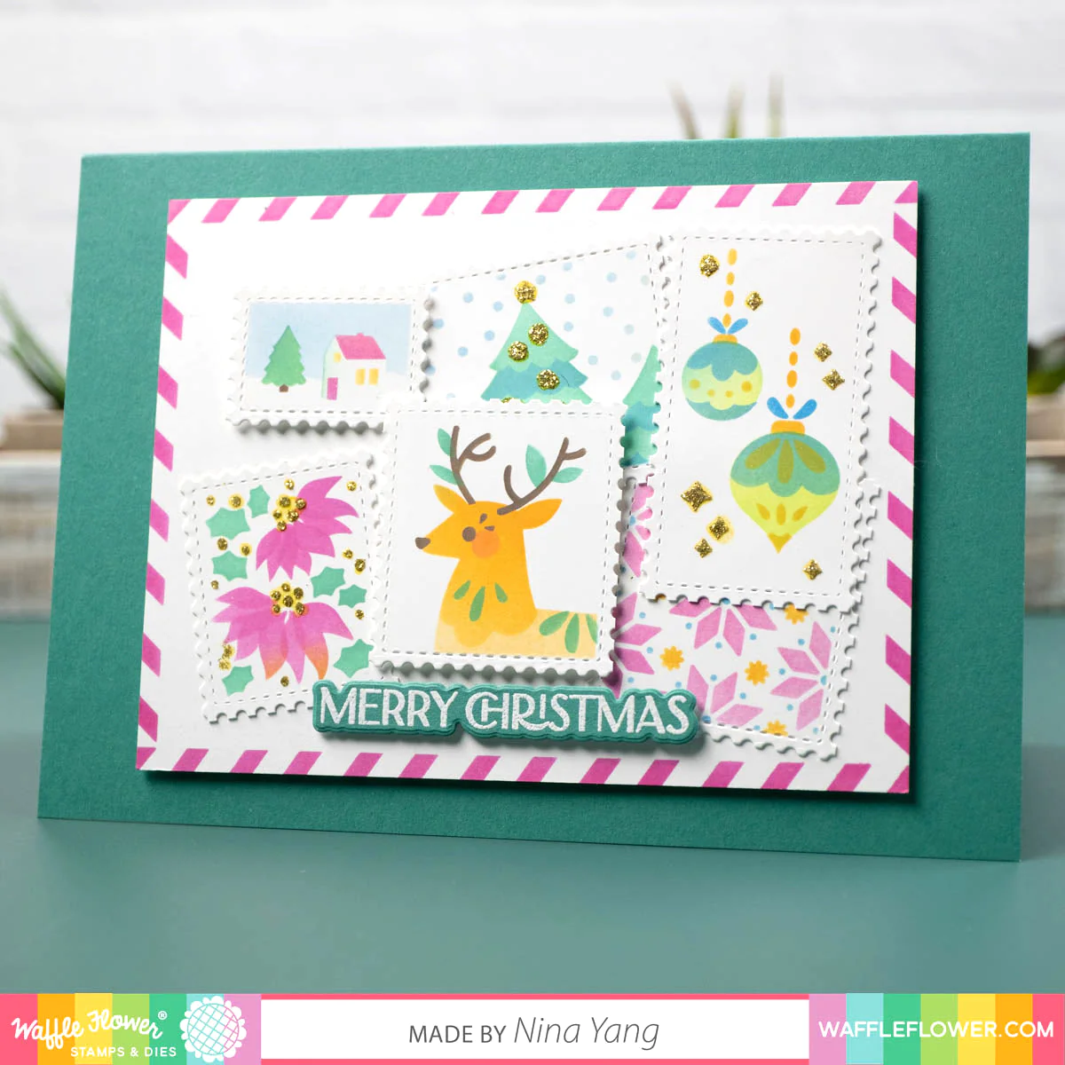 Waffle Flower - Postage Collage Coloring Stencil 2 Waffle Flower - Postage Collage Coloring Stencil – Bild 2