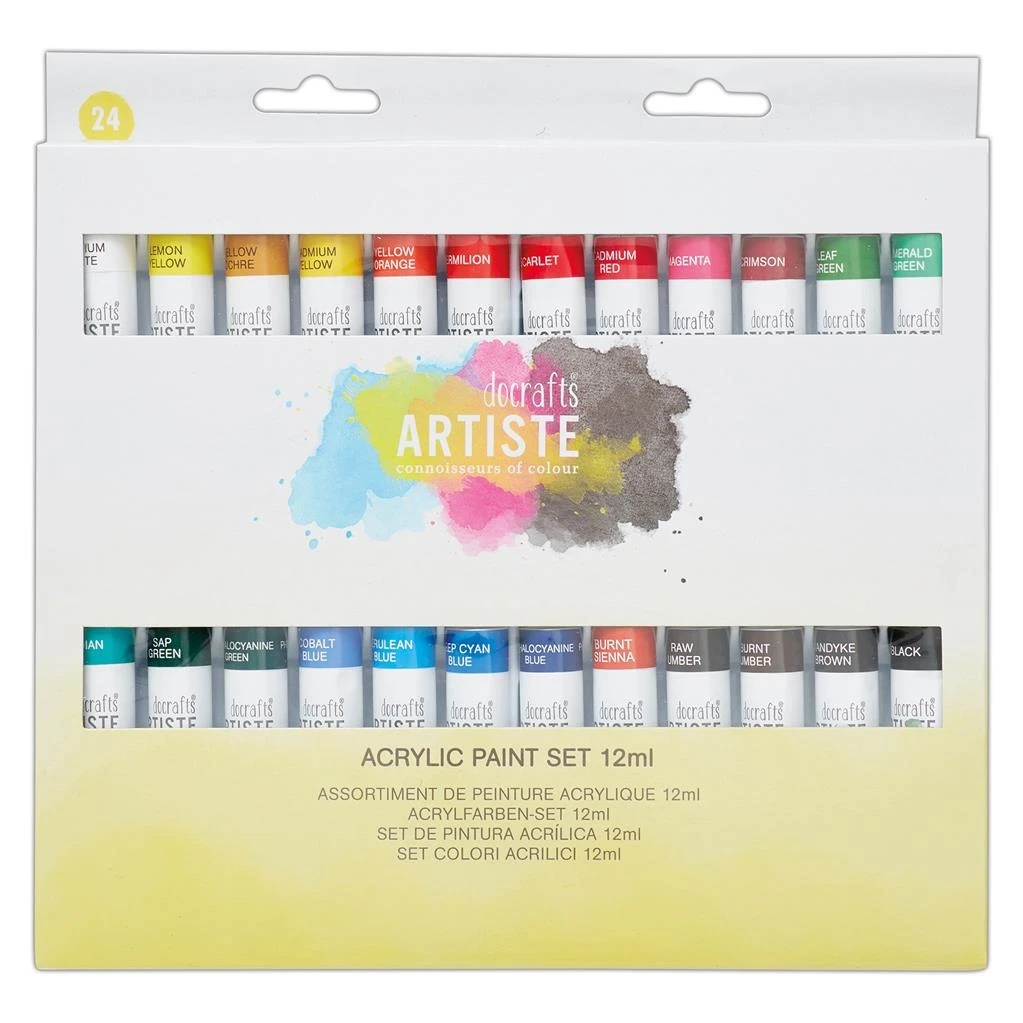 Docrafts Acrylic Paint Set 12ml 1 Docrafts Acrylic Paint Set 12ml