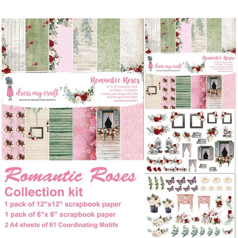 Dress My Craft - Romantic Roses Collection Kit 1 Dress My Craft - Romantic Roses Collection Kit