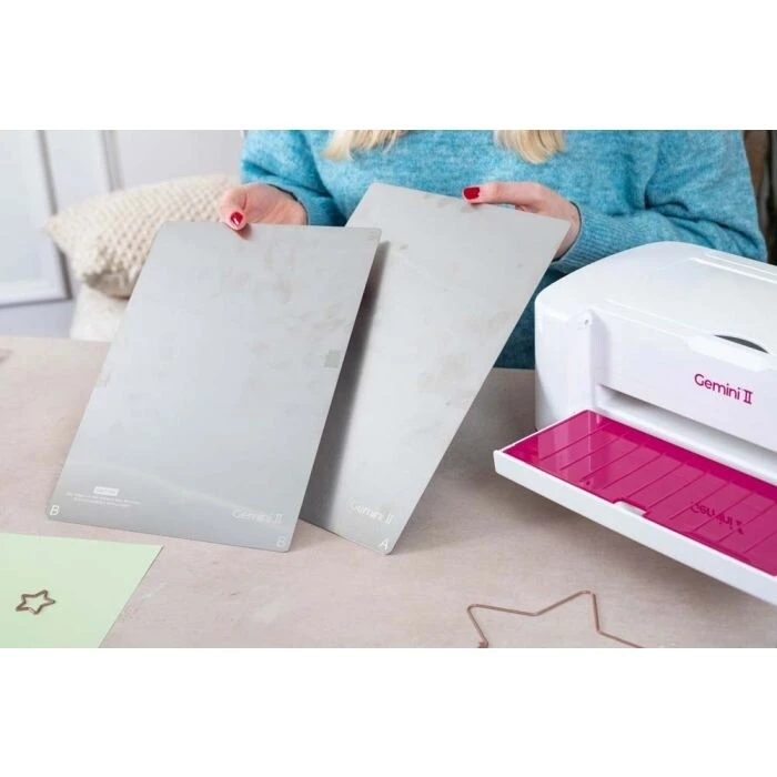 Gemini II Accessoires - Metalen Snijplaat A4 - Textiel 2 Gemini II Accessoires - Metalen Snijplaat A4 - Textiel – Bild 2