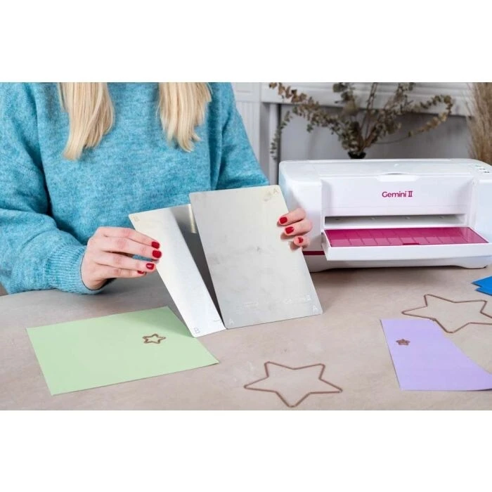 Gemini II Accessoires - Metalen Snijplaat A5 - Textiel 2 Gemini II Accessoires - Metalen Snijplaat A5 - Textiel – Bild 2