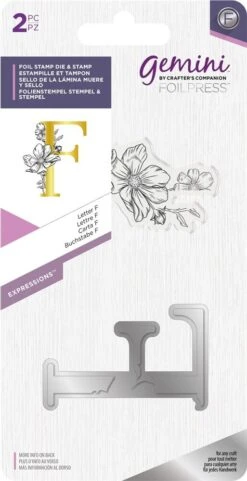 Gemini Letter Expressions Foil Stamp Die & Stamp - A Bis Z -Bürobedarf gemini letter f expressions foil stamp die stamp g