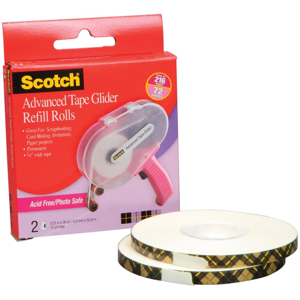 Scotch Advanced Tape Glider Acid-Free Refills 2/Pkg 1 Scotch Advanced Tape Glider Acid-Free Refills 2/Pkg