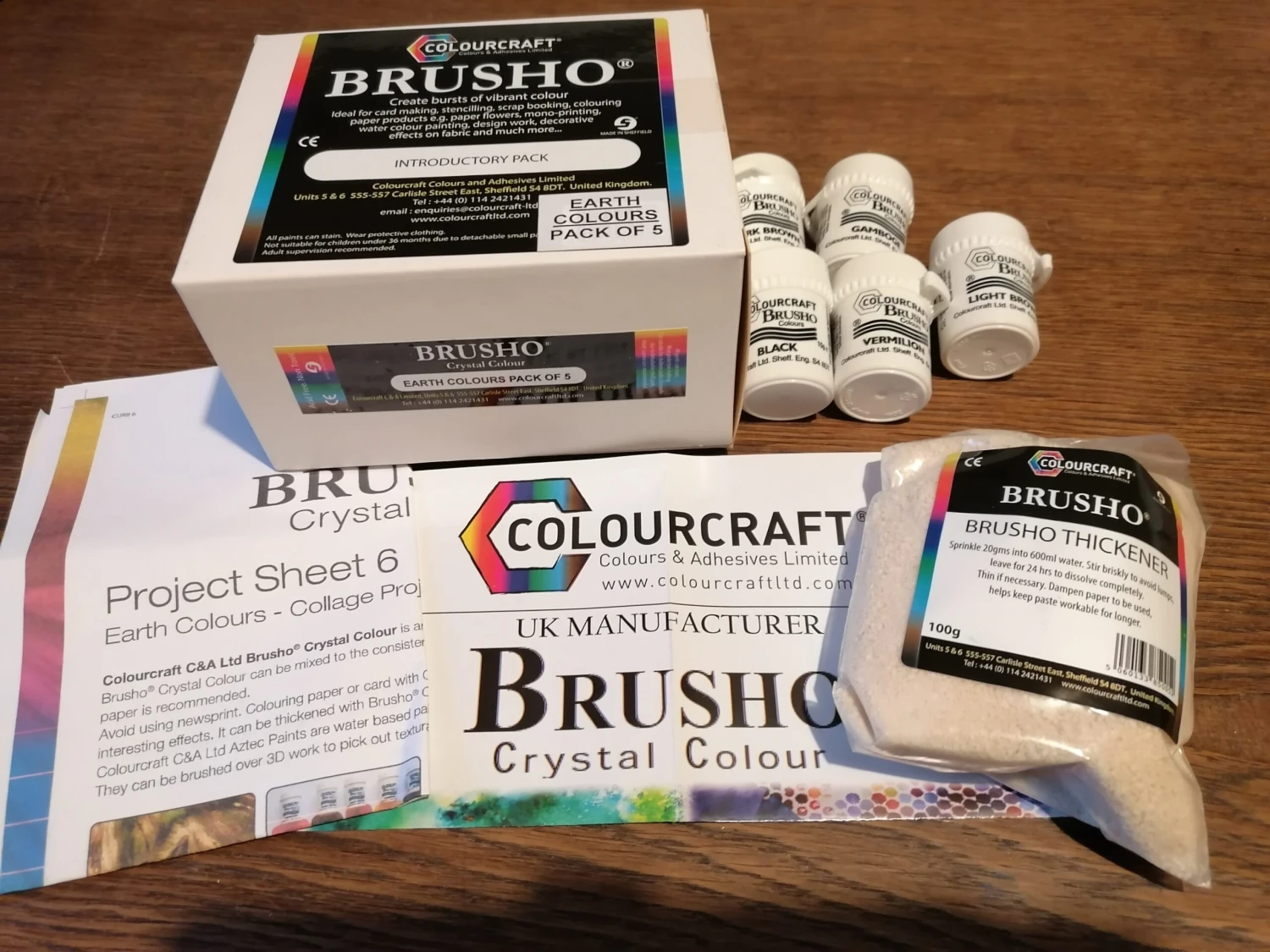 Brusho Earth Colours Pack - 5 X 15g 1 Brusho Earth Colours Pack - 5 X 15g