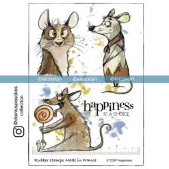 Katzelkraft - Happiness - Tampons Souris - Dainius Collection A5