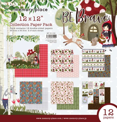Memory Place - Be Brave 12x12 Inch Paper Pack 1 Memory Place - Be Brave 12x12 Inch Paper Pack