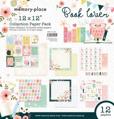 Memory Place - Book Lover 12x12 Inch Paper Pack 1 Memory Place - Book Lover 12x12 Inch Paper Pack