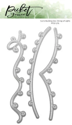 Picket Fence Studios - Scene Building Dies: Strings Of Lights 4x7 Inch Metal Dies