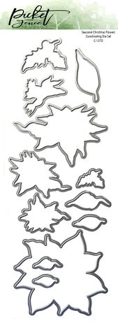 Picket Fence Studios - Seasonal Christmas Flowers 4x12 Inch Metal Dies