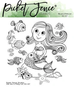 Picket Fence Studios -We Are A Fishy Lot 4x4 Inch Clear Stamps