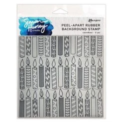 Ranger SH Cling Rubber Background Stamp 6x6 Candles