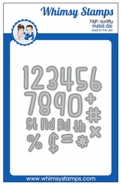 Whimsy Stamps - Cutie Numbers Die Set