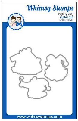 Whimsy Stamps - Gnome For Christmas Outlines Die Set 1 Whimsy Stamps - Gnome For Christmas Outlines Die Set