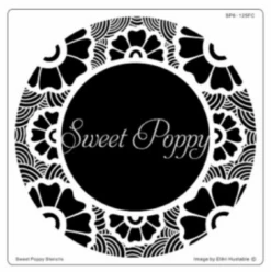 Sweet Poppy Stencil: Retro Floral Aperture Circle