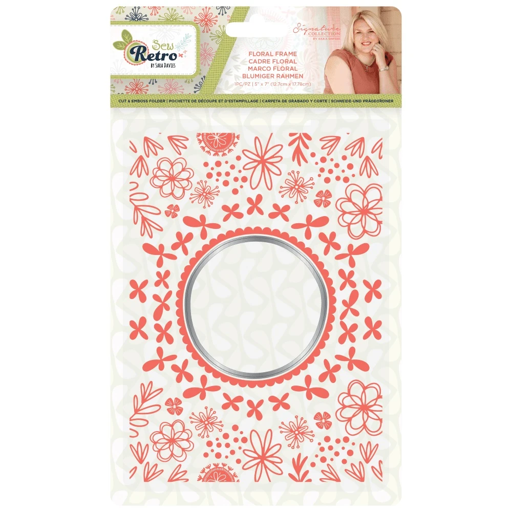 Sara Signature Collection Sew Retro - Cut And Emboss Folder - Floral Frame 1 Sara Signature Collection Sew Retro - Cut And Emboss Folder - Floral Frame