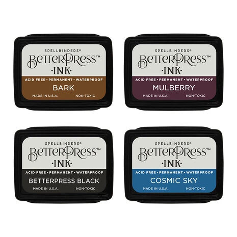 Spellbinders -BetterPress Ink Regal Tones Mini Set (4pcs) 1 Spellbinders -BetterPress Ink Regal Tones Mini Set (4pcs)