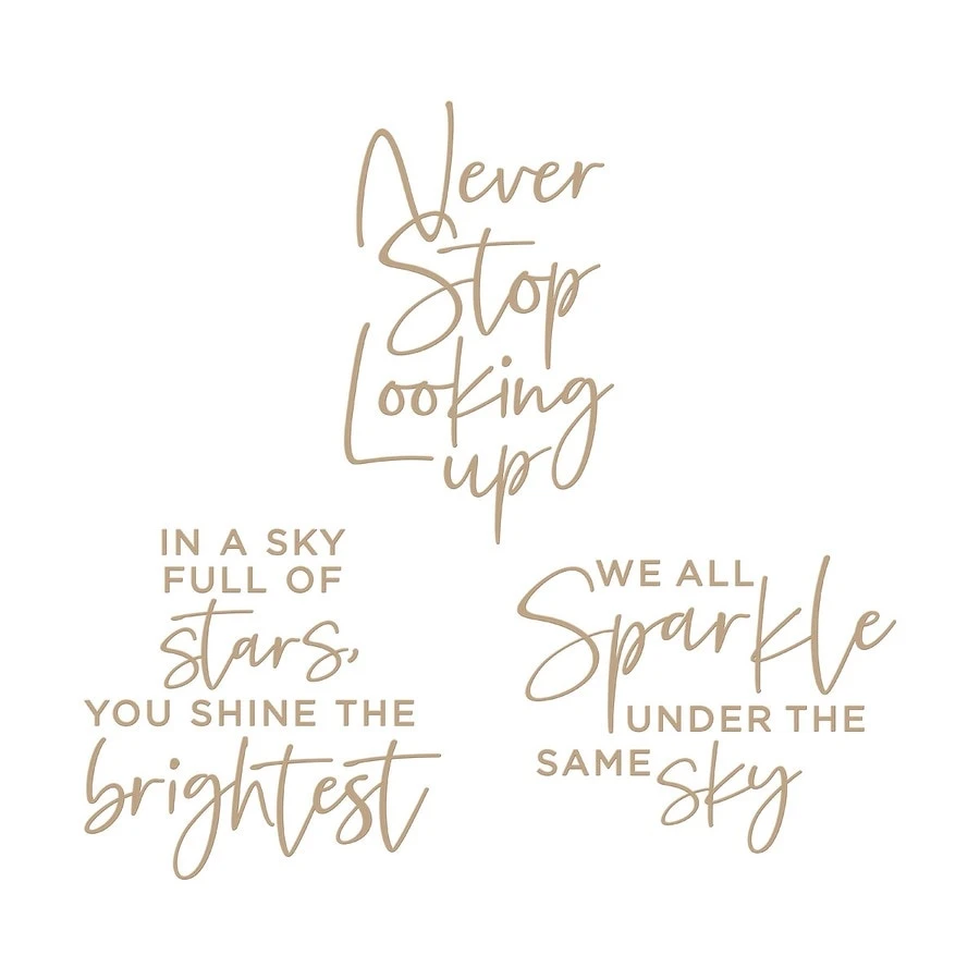 Spellbinders Celestial Sentiments Glimmer Hot Foil Plate 1 Spellbinders Celestial Sentiments Glimmer Hot Foil Plate