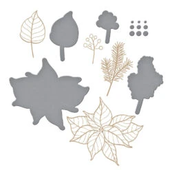 Spellbinders Holiday Florals Glimmer Hot Foil Plate & Die