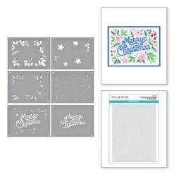 Spellbinders - Layered Merry Christmas Foliage Stencils