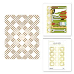 Spellbinders - Tic Tac Toe Plaid Glimmer Hot Foil Plate