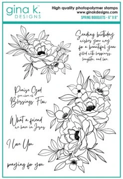 Gina K Designs - STAMPS- Spring Bouquets