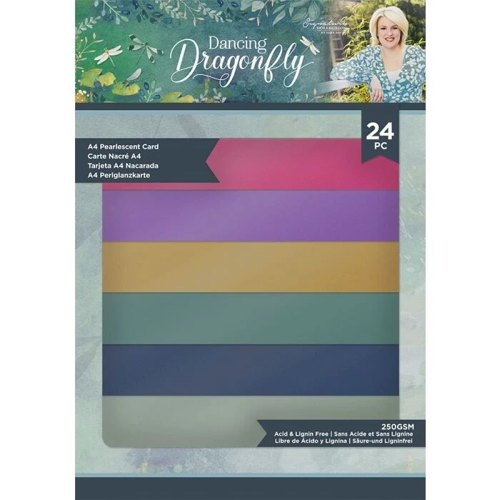 Sara Signature - Dancing Dragonfly - A4 Linen Cardstock 1 Sara Signature - Dancing Dragonfly - A4 Linen Cardstock
