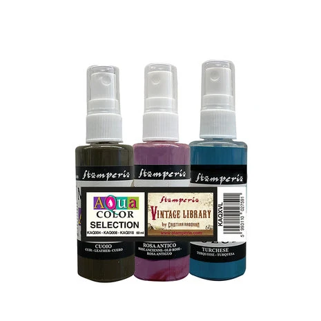Stamperia - Vintage Library Aquacolor Paint Kit (3pcs)